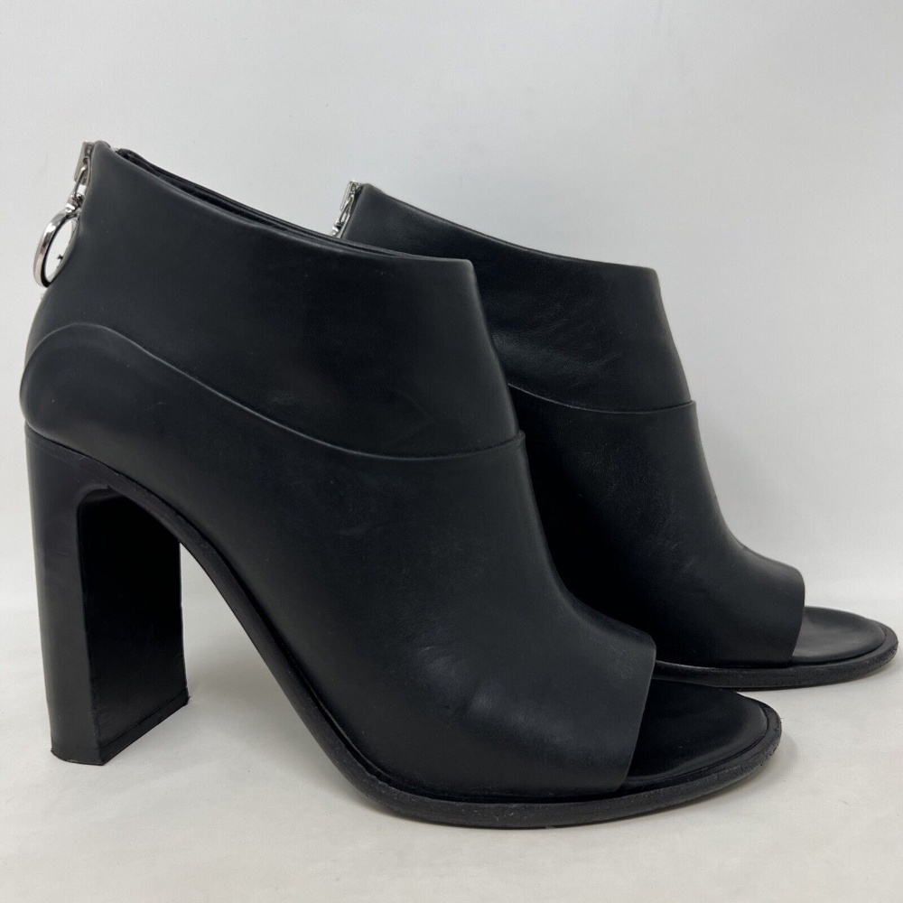 Rag&Bone Open Toes Ankle Booties Liam In Black Si… - image 1